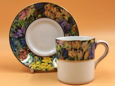 Art Deco Paragon Star China Springtime demitasse cup & saucer duo. No. 8485.
