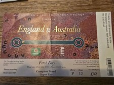 England V Australia Ticket Stub . 21st July 2003 First Test, First Day Lords