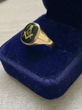9ct Gold Vintage Masonic Ring