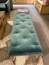 green velvet bench