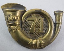 Military Brass Glengarry Badge 71st Highland Regiment of Foot (Light Infantry)