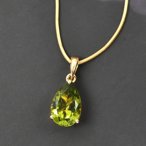 18k gold peridot teardrop - 18k,