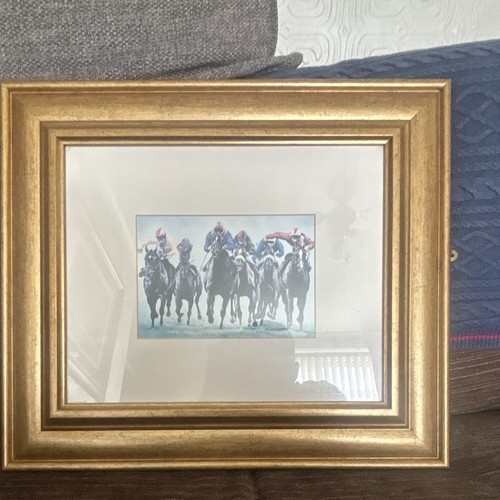 Framed horse racing - horse,