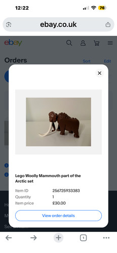 Lego woolly mammouth part - lego,