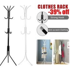 14 Hooks Coat Stand Coat Hat Jacket Umbrella Floor Standing Rack Clothes Hanger