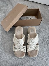 Summer boho hippy festival fairy y2k cowgirl crochet jute heel sandals slip ons