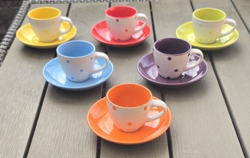 Set colourful polka dot - colourful,