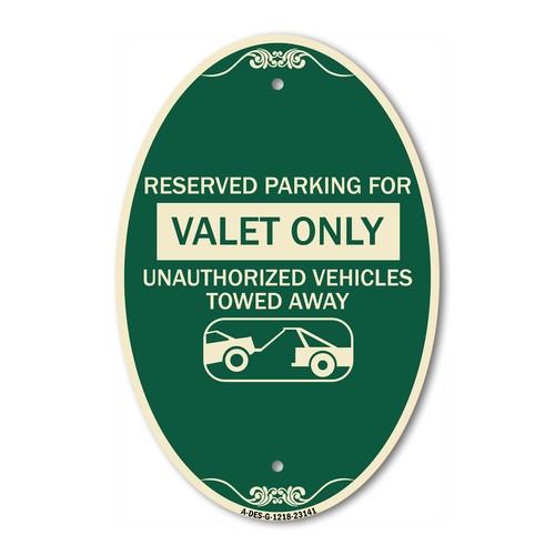 Reserved parking valet only - parking,