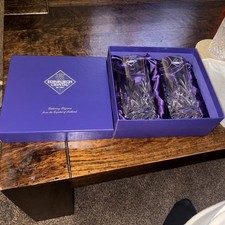 Edinburgh Crystal Hi-Ball Glasses 2 Pack In Box Vintage
