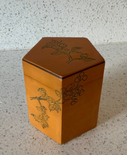 Vintage bamboo chinese tea box - bamboo,