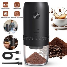 Portable USB Electric Burr Coffee Grinder Grinding Mill For Coffee Beans Office