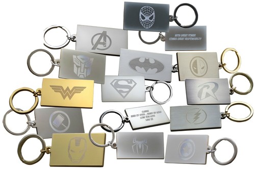 Personalised superhero keyring - personalised,