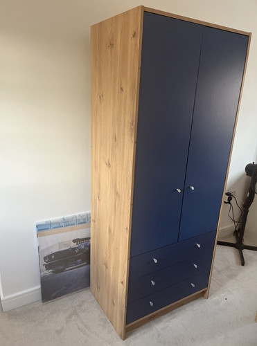Blue oak effect freestanding - blue,