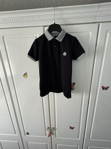 Moncler polo boys tshirt navy - moncler,