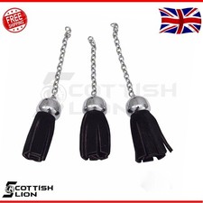 Scottish Dress Sporran Replacement Tassels Black Calf Skin Sporran's Tassel