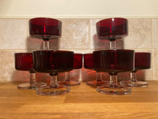 Set Of 8 French Retro Luminarc