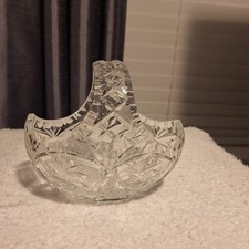Vintage Lead Crystal Basket