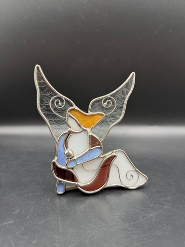 Stained glass angel - angel, light