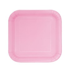 Light Pink Square Paper Plates