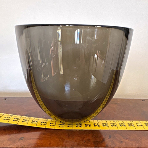 Orrefors grey glass round - orrefors,