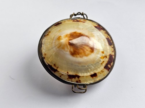 Antique shell purse thimble - or,