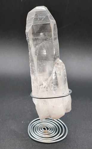Lemurian clear quartz point - clear, on
