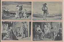 ROBBIE BURNS - 6 POSTCARDS, ILLUSTRATNG HIS POEM "THE COTTAR'S SATURDAY NIGHT"