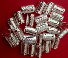 40 pcs 15mm Dreadlock beads ADJUSTABLE wrap silver cuff tube box braids cornrows