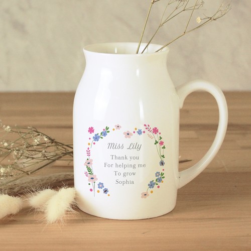 Personalised floral flower - flower, jug