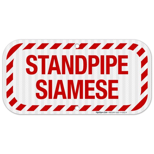 Standpipe siamese sign fire - standpipe, sign,
