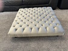 Handmade Chesterfield square Footstool Coffee Table in Plush Soft velvet