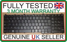 TESTED Toshiba Satellite C660D-152 Laptop UK English Keyboard Black (id:1559)