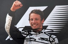 Jenson button hand signed - button, 6x4