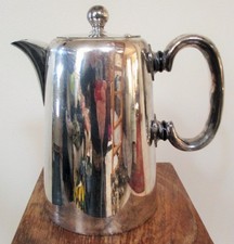 Art deco tea coffee pot - deco, silver
