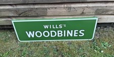 Original WILL’S WOODBINES Advertising Sign Aluminium Not Enamel