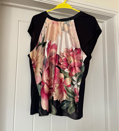 Ted baker black floral blouse - ted,