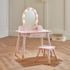Dimples Wooden Light-Up Vanity