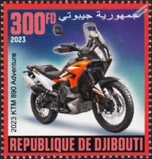 KTM 890 ADVENTURE Dual Sport Motorcycle Motorbike Stamp (2023 Djibouti)