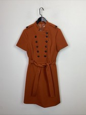 Damsel In A Dress Rusty Orange Vintage Inspired Short Sleeve A Line Dress UK 12