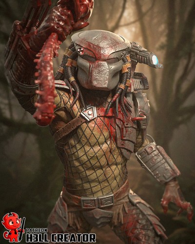 Predator printed statue or - 3d,