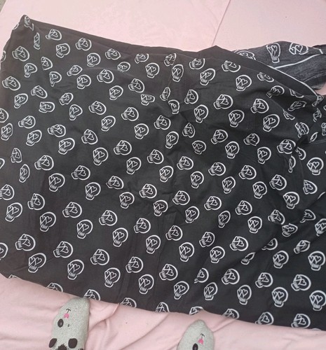 Single skulls black duvet - skulls,
