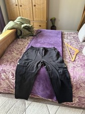 Next Petite Women's Black Wide Leg Cargo pants Size 14