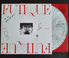 BIFFY CLYRO FUTIQUE SIGNED/AUTOGRAPH WHITE MARBLE LP & THEIR HANDWRITTEN  LYRICS
