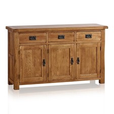 Oak Furniture Land Rustic Solid Oak Sideboard