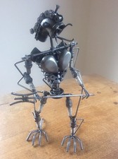 Handmade 12” Industrial Art Metal Steampunk Movable Sculpture Action Figure 4