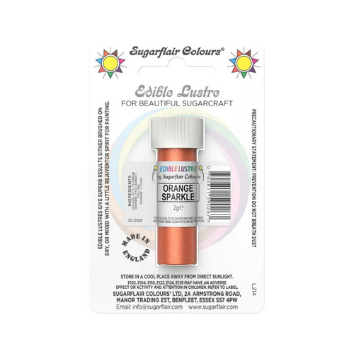 Orange sparkle edible lustre - sparkle,