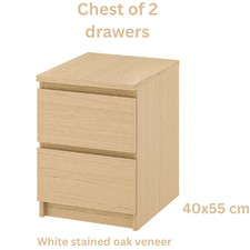 Ikea Malm Modern 2 Drawer