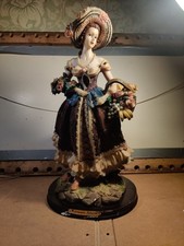 vintage hand-painted Victorian young lady resin figurine Michelangelo Collection