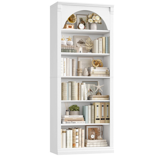 Tier bookcase with arched - 6-tier,