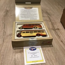 Corgi 97063 Yelloway 2 Coach Set AEC Regal & Bedford OB Coach  Limited Edition